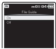OLYMPUS DM-670 - Réglage [Menu Guide]: - 4