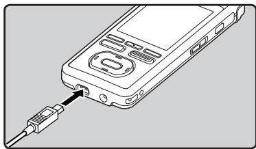 OLYMPUS DM-670 - Rechargement par connexion à un ordinateur via un port USB - 1