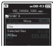 OLYMPUS DM-670 - Déplacer/copier des fichiers [File Move/Copy] - 4