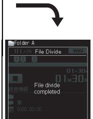 OLYMPUS DM-670 - Fractionnement des fichiers [File Divide] - 5