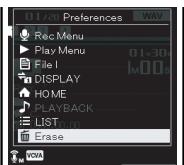 OLYMPUS DM-670 - Effacement d'un dossier - 5
