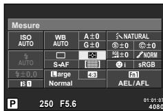 OLYMPUS OM-D E-M5 - Sélection de la mesure de la luminosité par l'appareil - 1