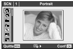 OLYMPUS OM-D E-M5 - Tournez la molette de mode su SCN. - 1