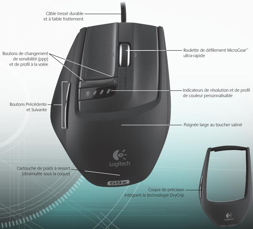 LOGITECH G700 - Caracteristiques de la souris G9x Laser Mouse - 1