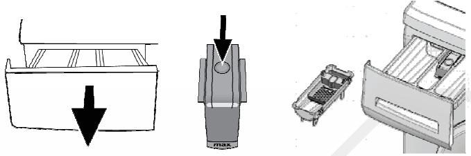 ESSENTIELB ELF 814DD4 - TIROIR A PRODUITS, SIPHON ET BOITIER AMOVIBLE POUR LESSIVE LIQUIDE - 1