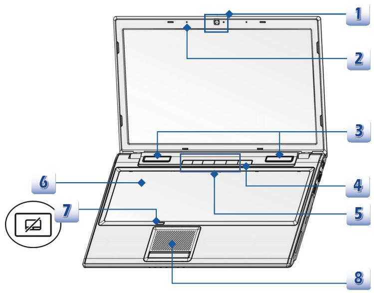 MSI GE70 0ND-225FR - Vue ouverte du dessus - 1