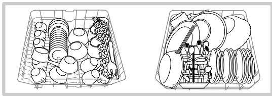 HOTPOINT-ARISTON LDF 12314 - Ejemplos de energia del cesto superior/inferior - 1