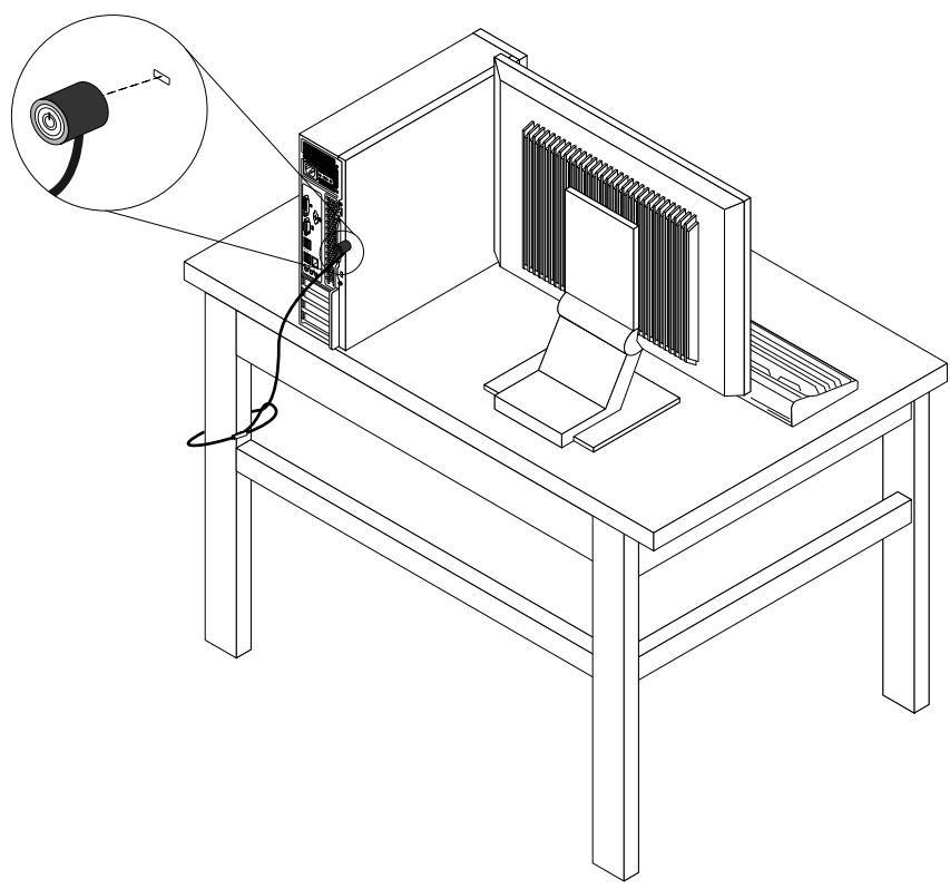 LENOVO THINKCENTRE EDGE 72 (RCFKAFR) - Installation d'un verrou avec cable intégré - 1