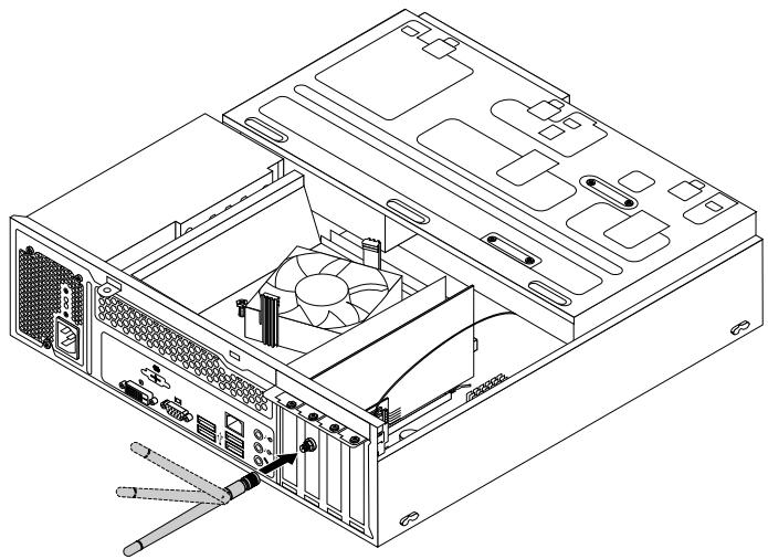 LENOVO THINKCENTRE EDGE 72 (RCFKAFR) - Installation de l'antenne WiFi arrêté - 1
