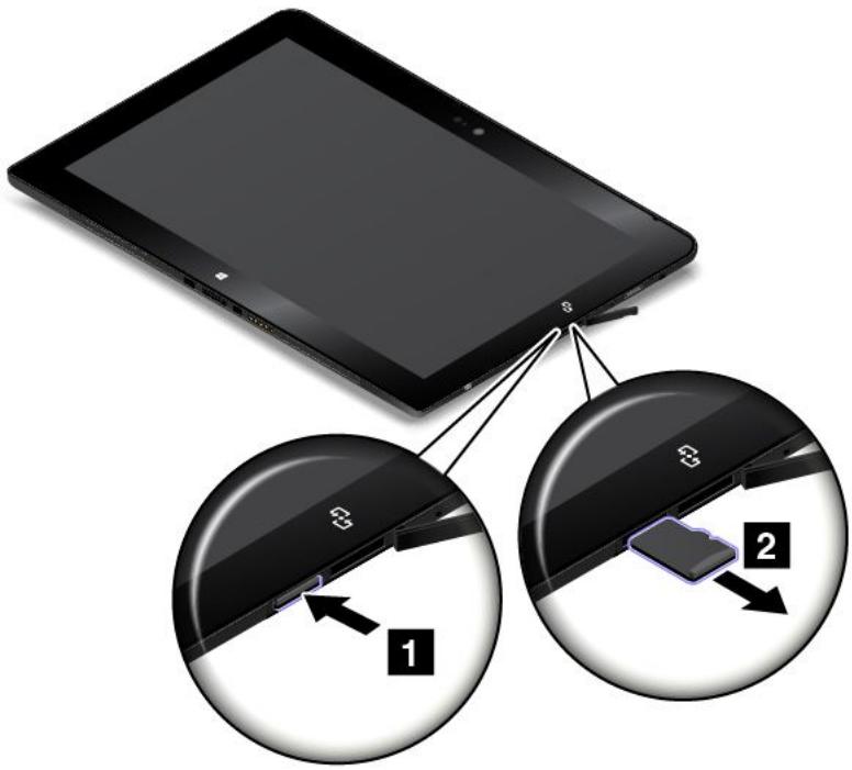 LENOVO THINKPAD 10 (20C10024FR) - Retrait d'une carte micro SD - 1