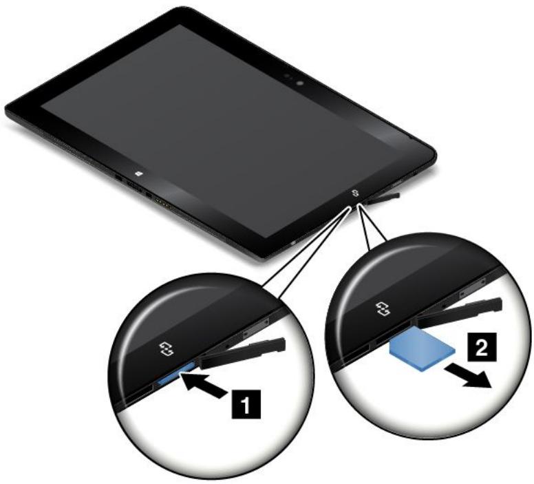 LENOVO THINKPAD 10 (20C10024FR) - Installation et retrait de la carte micro SIM - 4