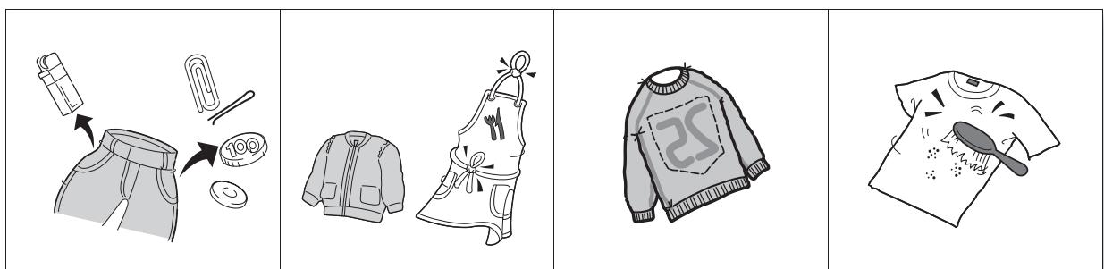 DAEWOO DWC-LDC1422S - Préparation du linge avant lavage - 1