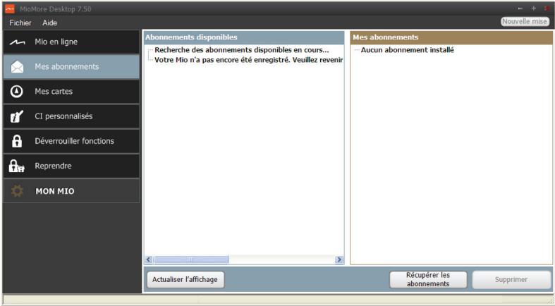 MIO MOOV M610 - Les informations sur l'abonnement ne sont pas disponibles sur tous les modèles et ne le sont que dans certains pays. - 1