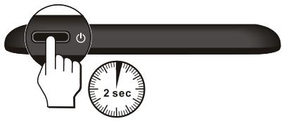 MIO MOOV M610 - Utilisation du bouton de mise en marche - 1