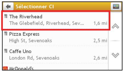 MIO MOOV M610 - Comment rechercher un CI à l'aide de PRÉS D'ICI? - 5