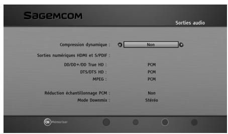 SAGEMCOM BPRSI88-250 HD - Sorties audio - 1