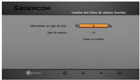 SAGEMCOM DSI89 HD TNTSAT - Création des listes de chaînes favorites - 1