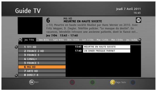 SAGEMCOM DSI89 HD TNTSAT - Guide électronique des programmes - 2