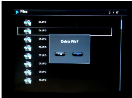 TELEFUNKEN DPF 7904 - Löschen von Fotos - 1