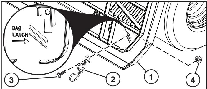 MCCULLOCH M13097RB - POUR INSTALLER LES RESSORTS DE BLOCAGE DU BAC DE RAMASSAGE - 1