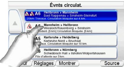HARMAN KARDON CH) [GPS-200GSEC] - Le menu « Événements de circulation » - 1