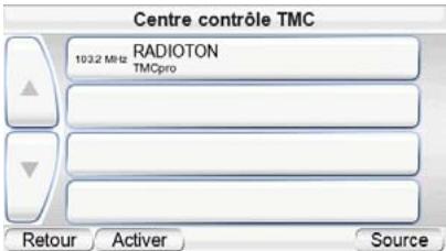 HARMAN KARDON CH) [GPS-200GSEC] - Le menu « Paramètres TMC » - 2