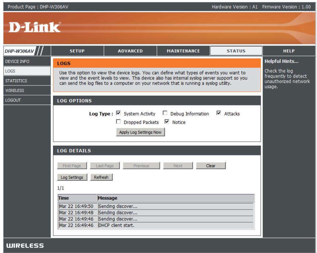 D-LINK DHP-W311AV - Journaux - 1