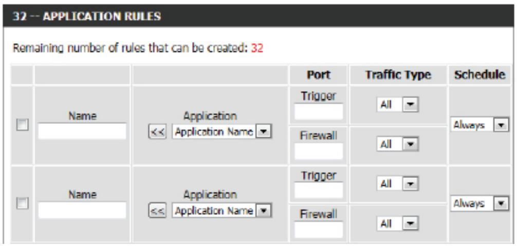 D-LINK DIR-645 - Règles d'application - 1
