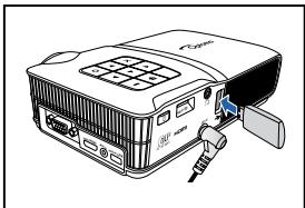 OPTOMA ML300 - INSERER LA SOURCE DES DONNÉES - USB (SOURCE EXTERNE) - 1