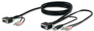 BELKIN VGA & USB-4 PORTS #F1DS104LEA - Type et modele de cables : - 1