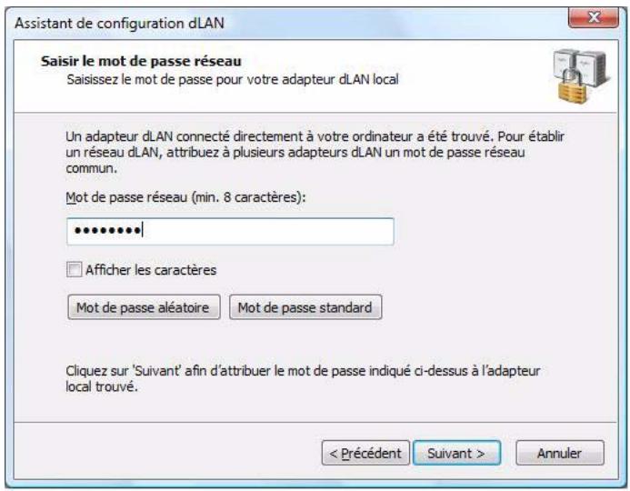 DEVOLO DLAN 200 - Entrer le mot de passer reseau (fig 7) - 1