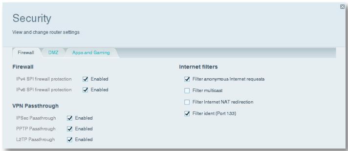 LINKSYS EA6400 - To change your firewall settings: - 1