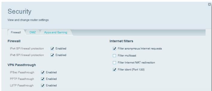 LINKSYS EA6400 - Pour modifier les paramètres de votre pare-feu : - 1