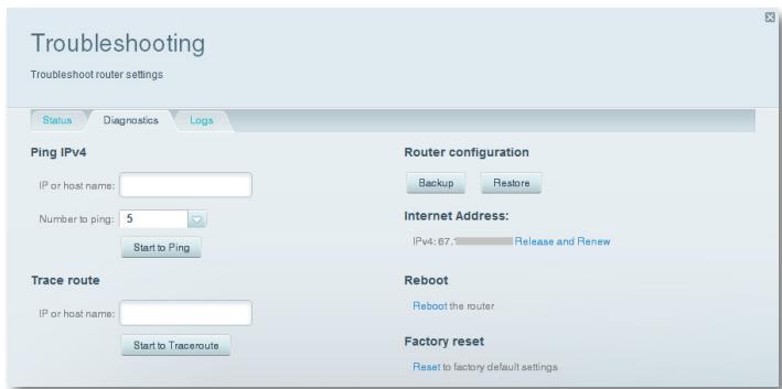 LINKSYS EA6400 - Pour diagnostiquer votre connexion Internet : - 1
