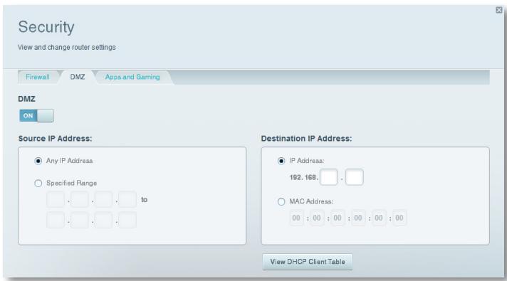 LINKSYS EA6400 - Pour configurer un périphérique de DMZ : - 1