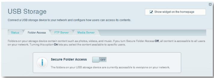 LINKSYS EA6400 - To enable access to shared folders: - 1