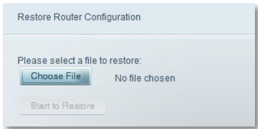LINKSYS EA6500 - Pour restaurer la configuration de votre routeur : - 1