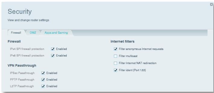 LINKSYS EA6500 - To change your VPN passthrough settings: - 1