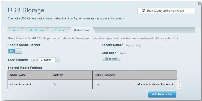 LINKSYS EA6500 - Pour configurer votre routeur comme serveur multimédia : - 1