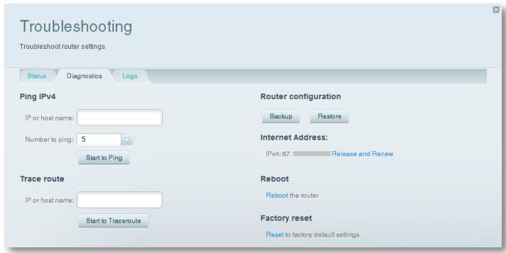 LINKSYS EA6700 - To back up your router configuration: - 1