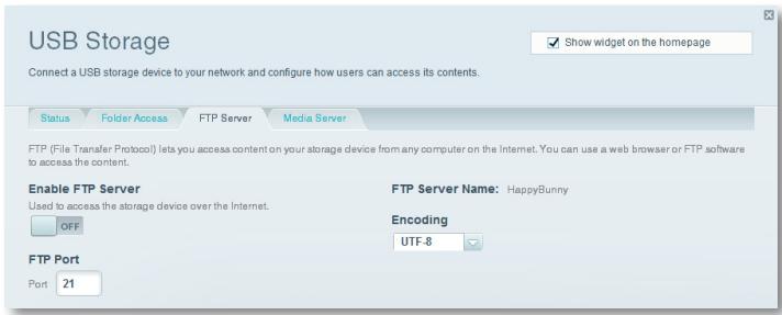LINKSYS EA6700 - To set up the FTP server: - 1