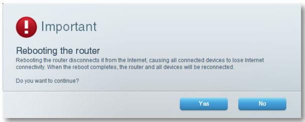 LINKSYS EA6700 - Reboot the router - 1