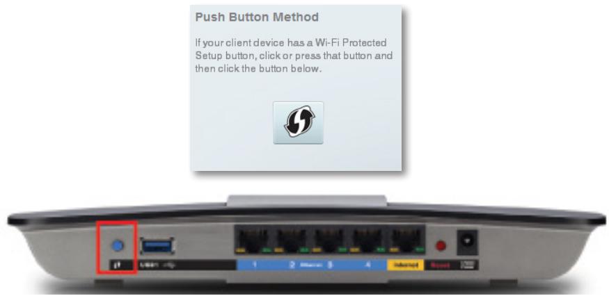 LINKSYS EA6700 - Pour connecter un périphérique à l'aide de Wi-Fi Protected Setup™ : - 1