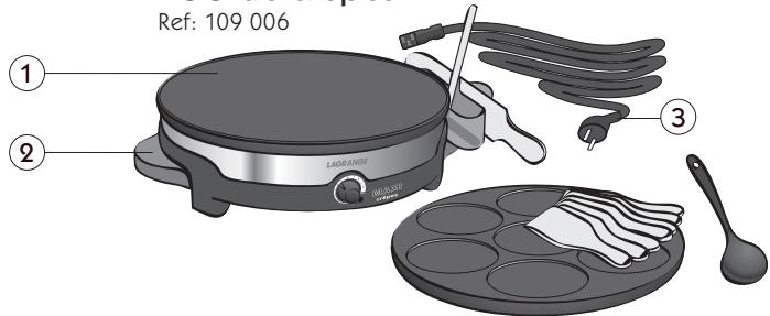 LAGRANGE MAXI CREPIERE 109 001V - DUO de crépes - 1