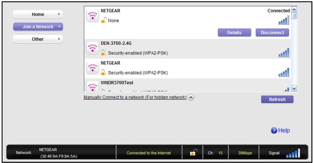 NETGEAR WNDA4100 - To view network details: - 1