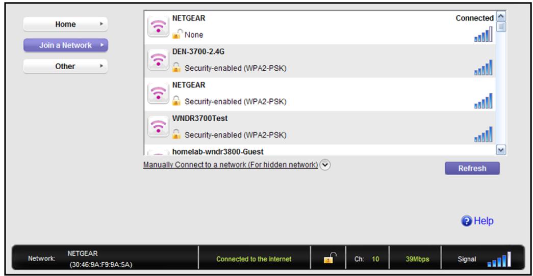 NETGEAR WNDA4100 - To select and join a wireless network: - 1
