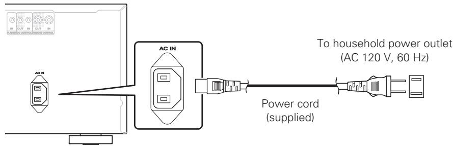 MARANTZ MM8077 - Connecting the power cord - 1