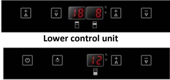 AVINTAGE AV41SXDP - NOTE: The temperature set for the LOWER ZONE must always be the same or higher than that in the UPPER ZONE. For optimal performance, the set temperature of the two zones should differ by at least 4^ . - 1