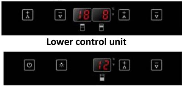 AVINTAGE AV45XDZI - NOTE: The temperature set for the LOWER ZONE must always be the same or higher than that in the UPPER ZONE. For optimal performance, the set temperature of the two zones should differ by at least 4^ . - 1