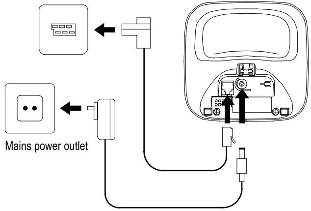 SWITEL DCT 561 FLEXO - Connecting the base station - 2